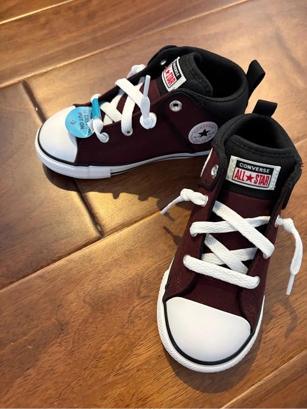 Converse Toddler Burgundy / Black High-Top Sneakers size 10 NWT